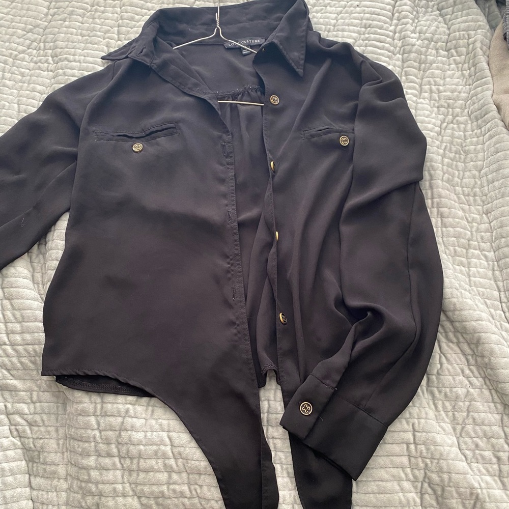 Silk button up blouse